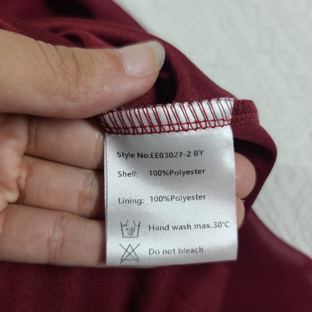 Ever Pretty Applique Chiffon formal Burgundy Dress Size 18 wedding MOTB Party - Picture 13 of 15